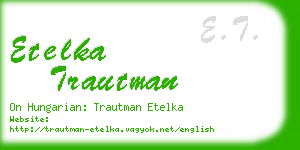 etelka trautman business card
